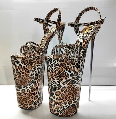 Женские туфли-лодочки на тонком каблуке 19 см, туфли для косплея, танцевальные туфли на высоком каблуке 22 см, леопардовые туфли-стилетто 30 см