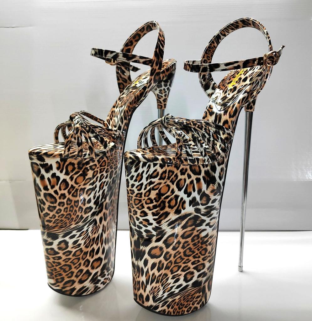 Летние женские босоножки с узким ремешком 12 дюймов, женские туфли на платформе, 30 см, ультравысокий тонкий каблук, КРАСНЫЕ, для косплея, для танцев на пилоне