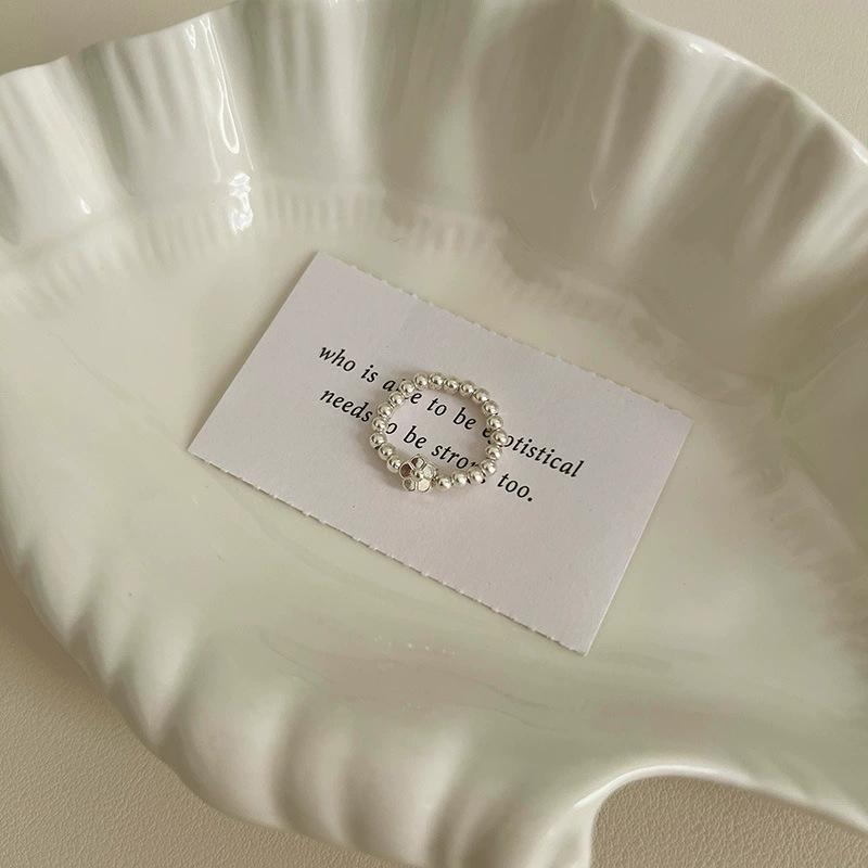 Кольцо с жемчугом, эластичное, женское, литературное, для ношения в несколько рядов, на указательный палец, высококачественное, ручной работы, ювелирное изделие