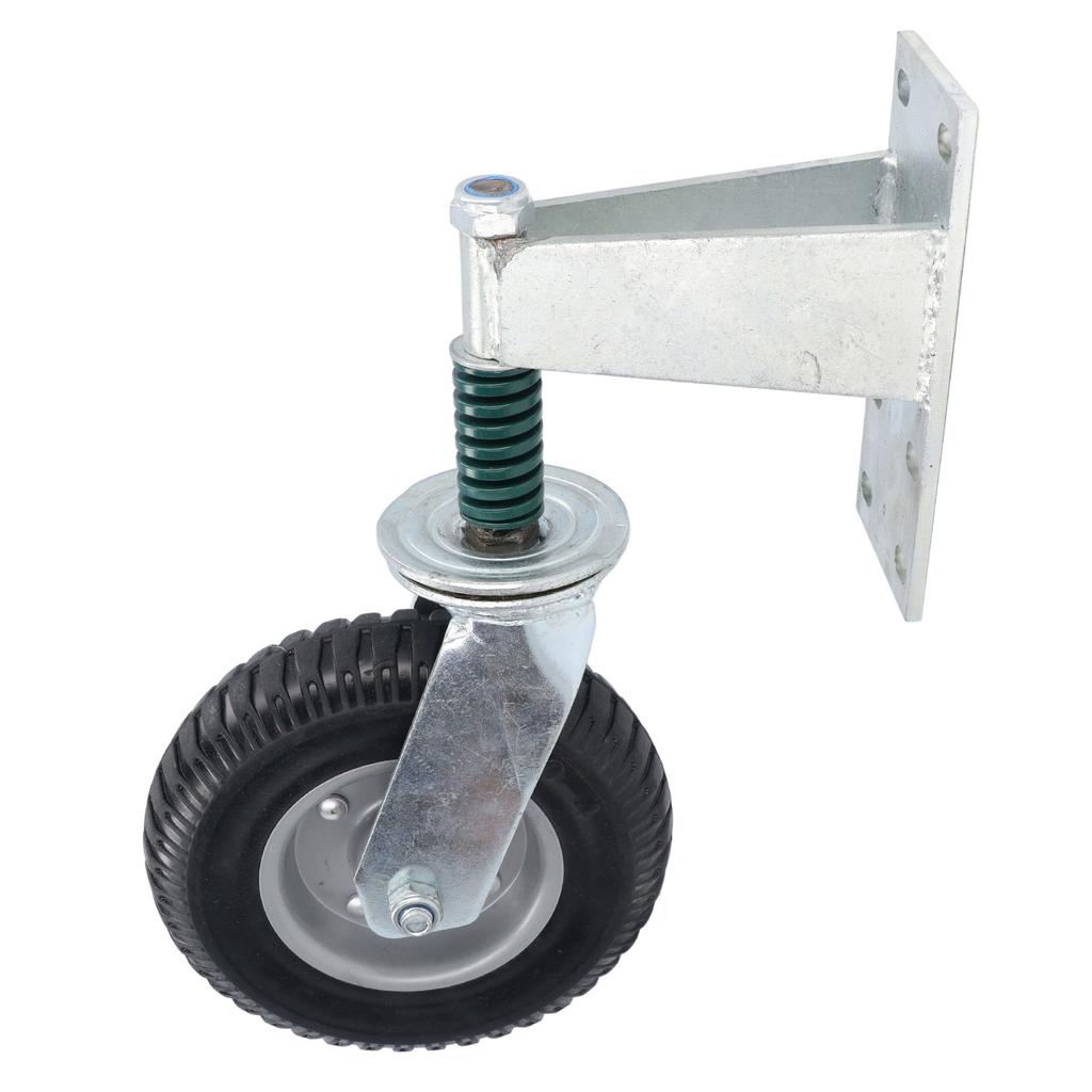 Колесо Gate Wheel 8 дюймов Грузоподъемность 600 фунтов Высокоуглеродистая сталь и резина Колесо Gate Wheel Caster Серый