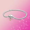 925 Sterling Silver Bracelet Moments Sparkling  Moments Mouse Heart Clasp Snake Chain Bracelet Women for Jewelry GIFT