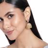 Charming Designer Gold Plated Pearl Jhumka Earrings For Women
