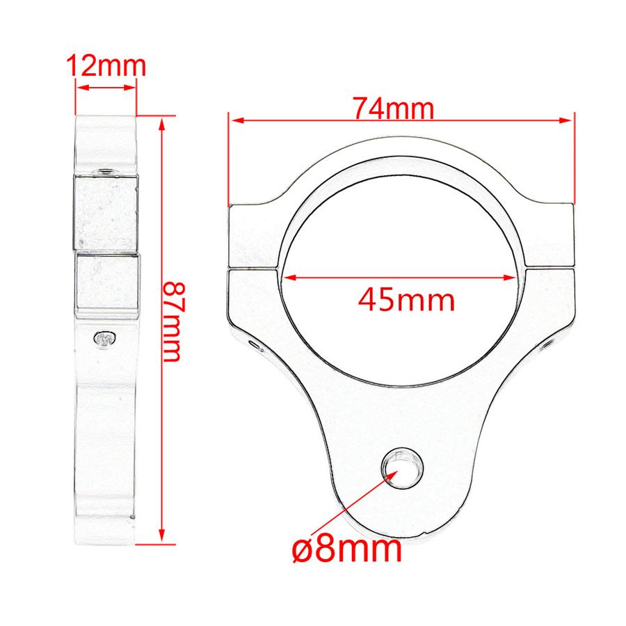 45mm CNC Motorcycle Steering Damper Stabilizer Bracket Fork Mount Clamp Holder