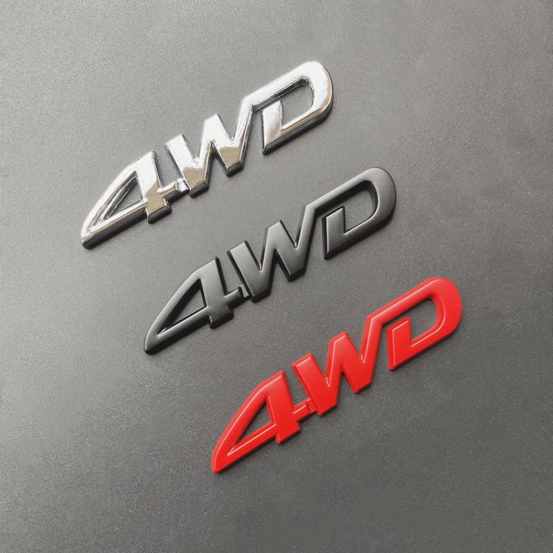 1 шт. 3D Металлический Логотип 4WD Наклейки-Значки для Заднего Багажника Автомобиля, Бокового Крыла