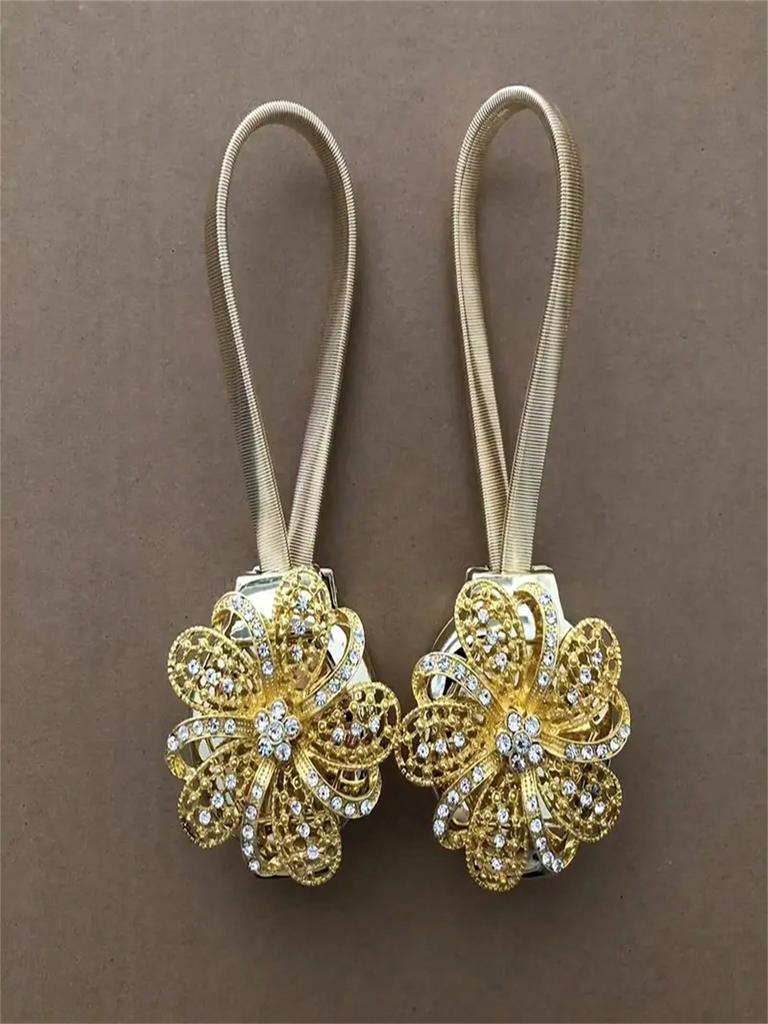 Магнитные подхваты для штор с кристальным декором - Универсальные фиксаторы для штор для гостиной, офиса и домашнего декора |