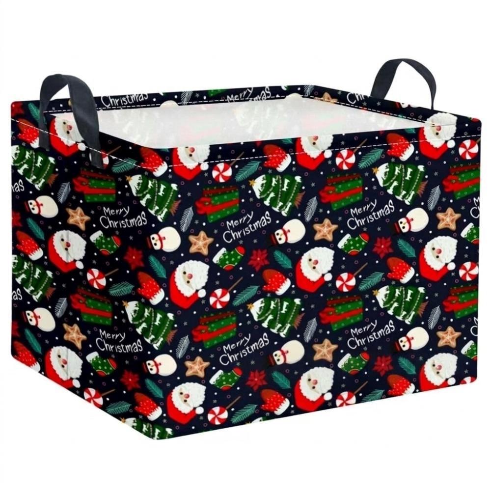 Cartoon Snowman Christmas Storage Basket Large Capacity Christmas Gift Basket Christmas
