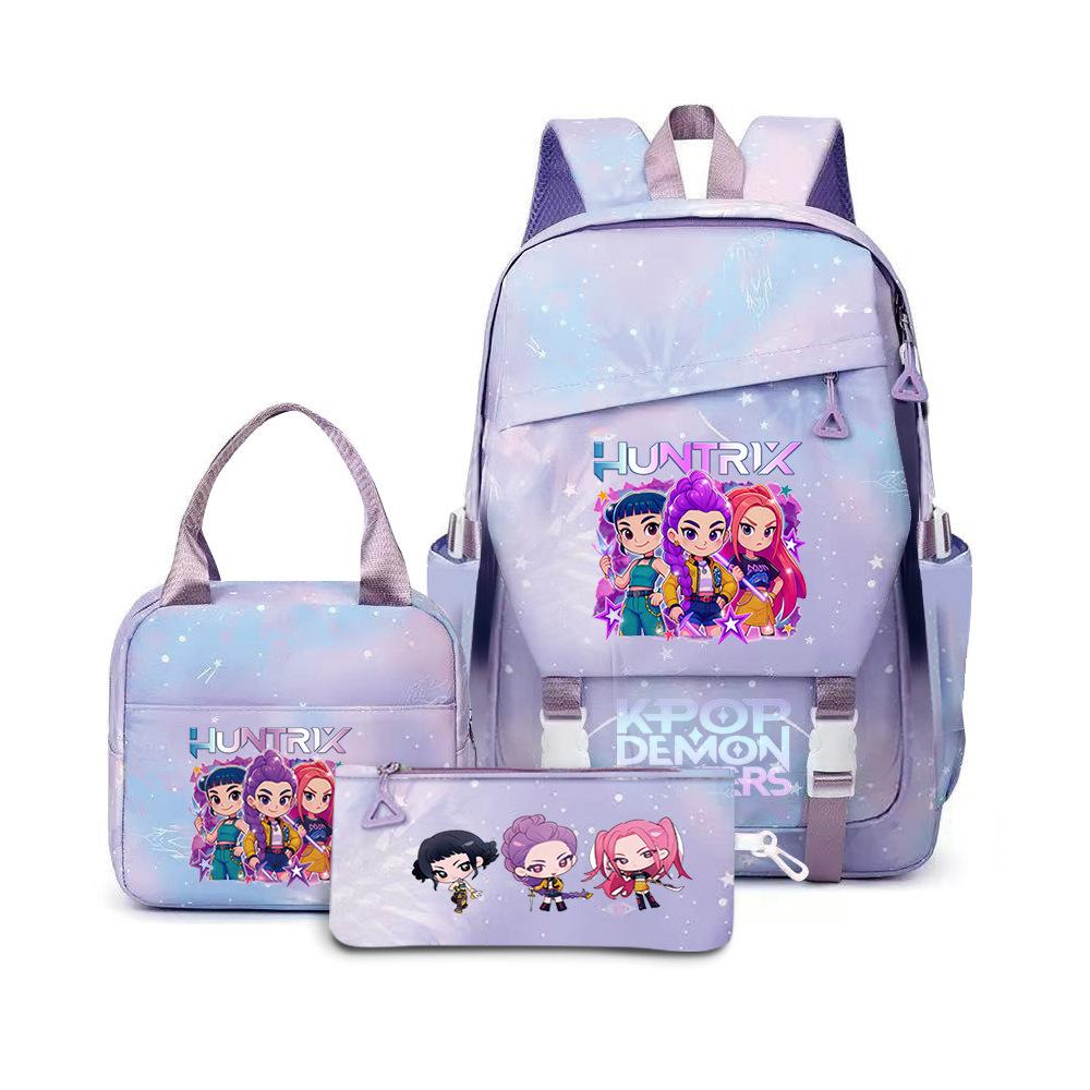 Kpop Witch Hunter Girl Group Primary School Students Print Children'S Backpack Schoolbag Three-Piece Schoolbag