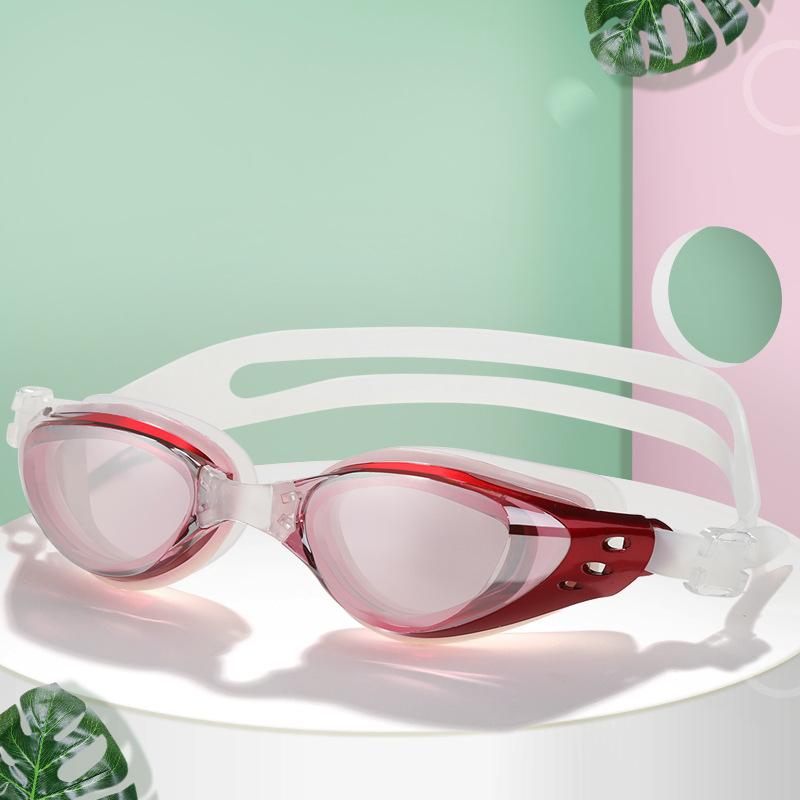 Plating Myopia Swim Goggles Professional Waterproof Anti Fog UV Shield Eyewear Swimming Pool Water Sports Glasses for Men Women