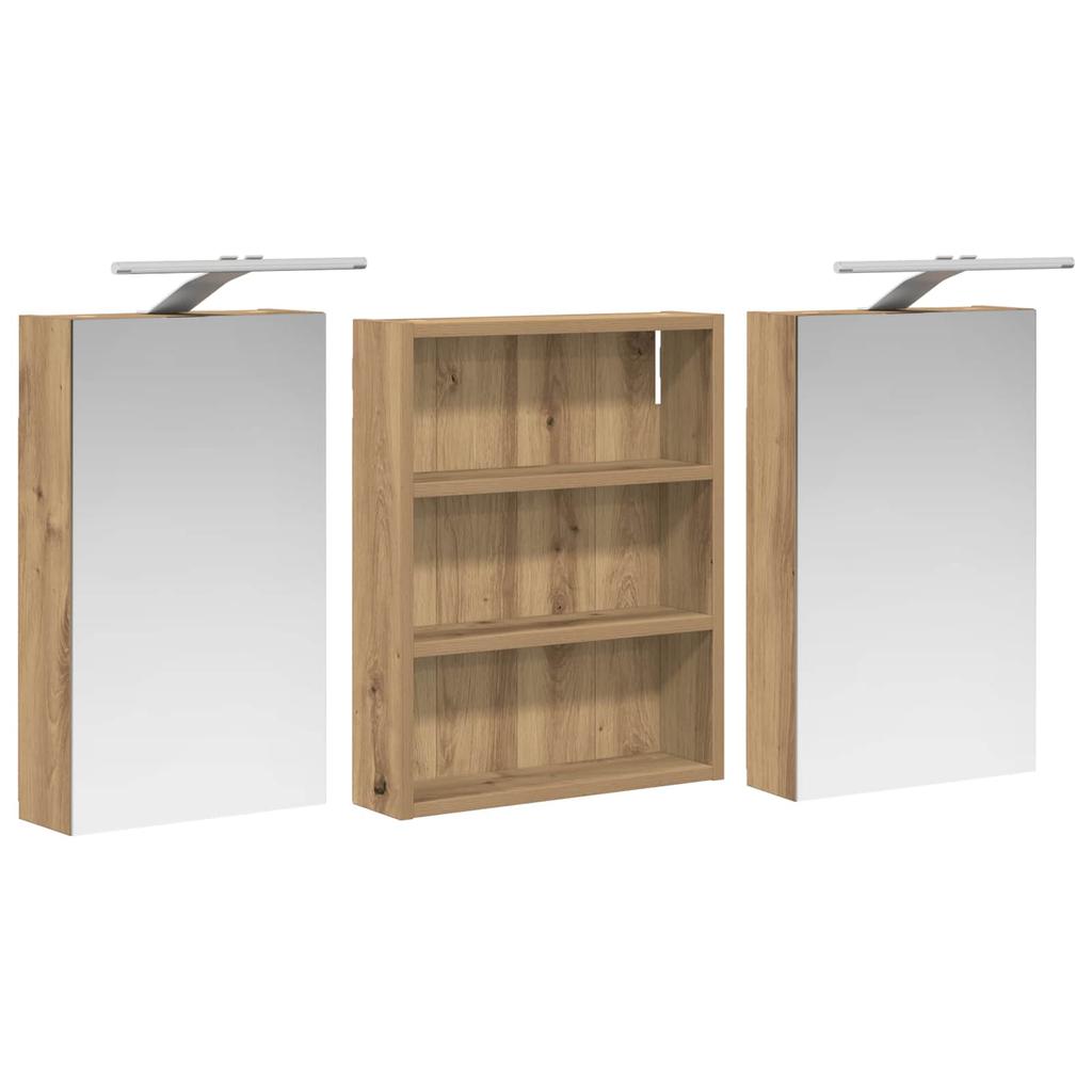 Bathroom Cabinet Set 3 pcs 100 x 10.5 x 50 cm Particleboard