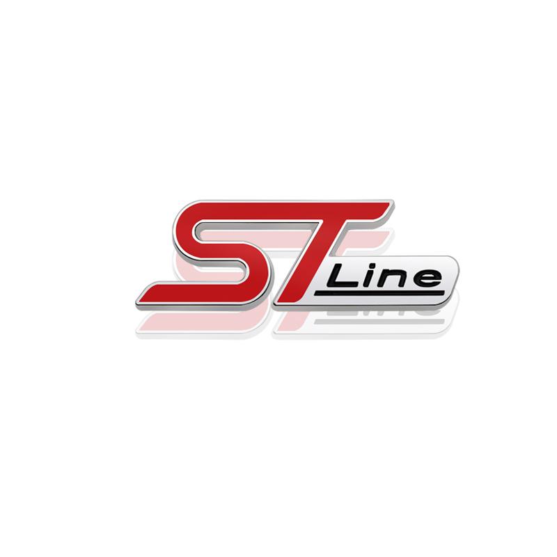 YHN10 3D ST LINE Значок решетки радиатора МЕТАЛЛИЧЕСКИЙ Наклейка значка автомобиля на задний багажник Для Ford Focus x 2 3 FIESTA Kuga ESCAPE Vignale Mondeo EcoBoost
