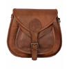 Womens Vintage Genuine Brown Leather Messenger Shoulder Cross Body Bag
