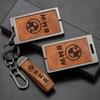 Leather Car Remote NFC Digital Card Key Case Cover Shell Holder For BMW New 5 7 Series X5 X7 535le 2022 Keychain Accessories TE8