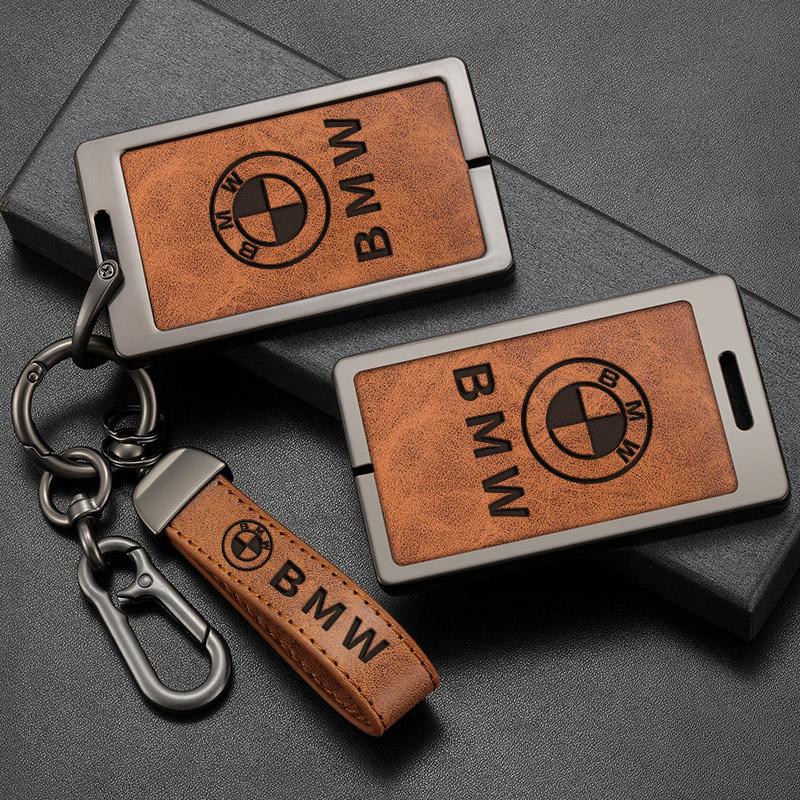 Leather Car Remote NFC Digital Card Key Case Cover Shell Holder For BMW New 5 7 Series X5 X7 535le 2022 Keychain Accessories TE8