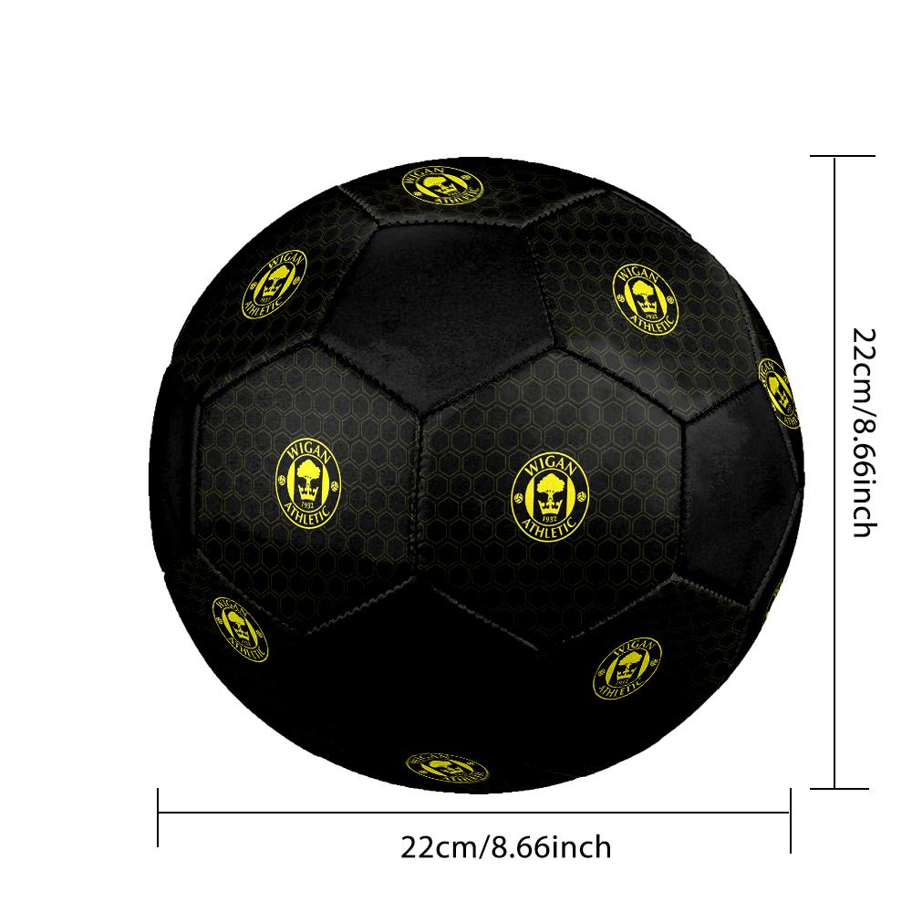 SIZE 5 Wigan Athletic FC Soccer Ball Colorful All Ages Machine Stitched PVC Competition Ready Durable High-Bounce