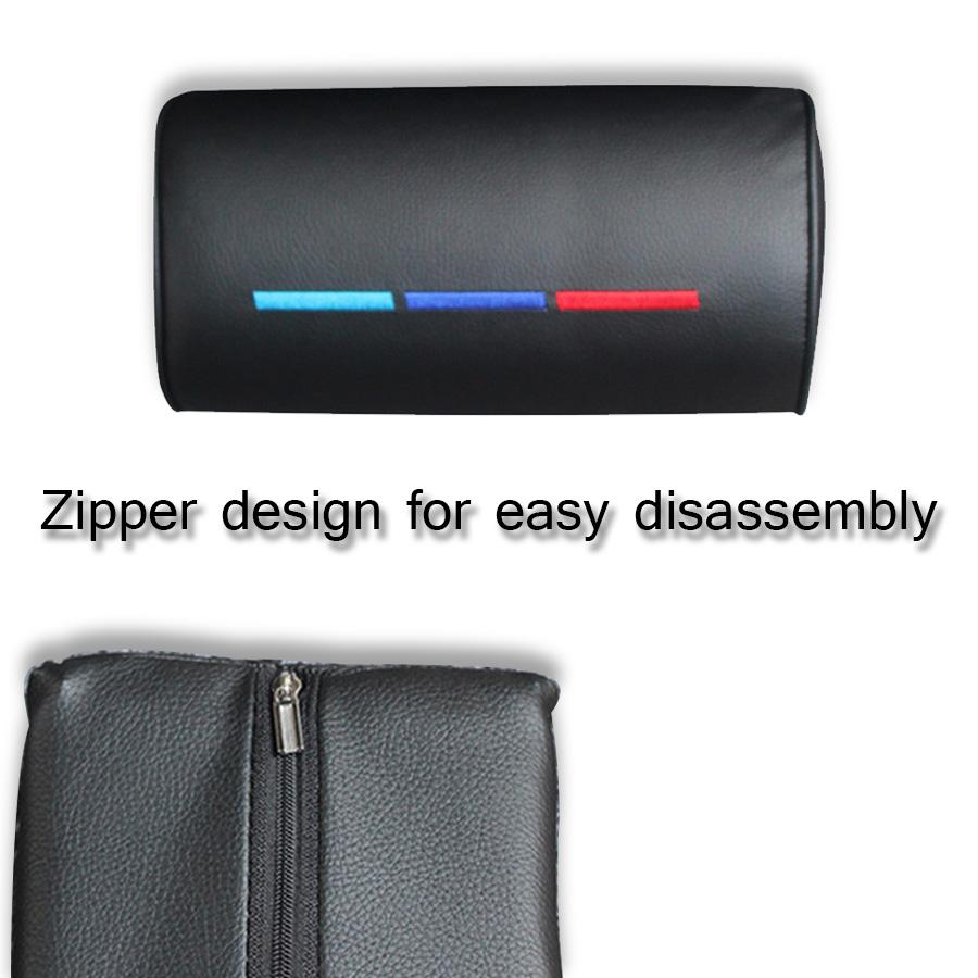 2 шт. PU кожаная подушка для сиденья, подголовник, подушка для шеи, подушка для автомобиля, подголовник для BMW