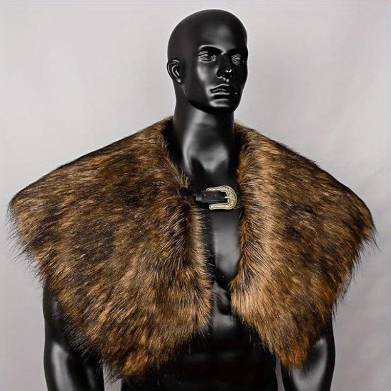 Викингский Средневековый Меховой Шарф Накидка Наплечный Аксессуар для Костюмов Ренессанса Косплея