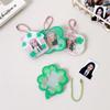 1 Inch Sweet Korean Kpop Photocard Holder Acrylic Four-leaf Series ID Card Cover Case Portable Key Ring Schoolbag Pendant