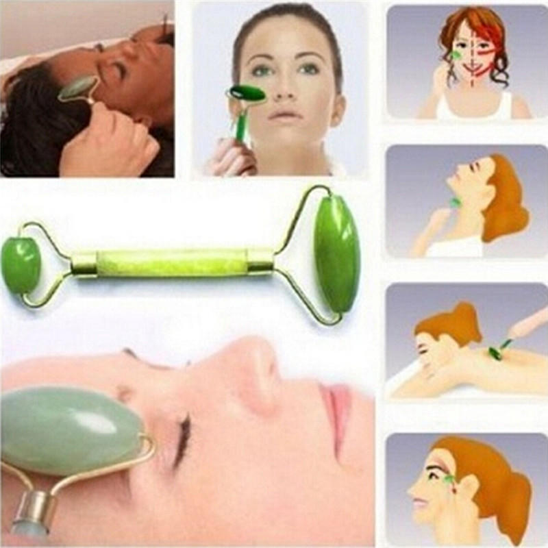 Натуральный массажер для лица Guasha Beauty Jade Roller Face Thin Massager Chic