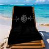 Ac Milan Beach Towel Super Soft Microfiber Quickdry Fabric Comfortable Lightweight Suitable For Swimming Gym Camping Yoga Vacation