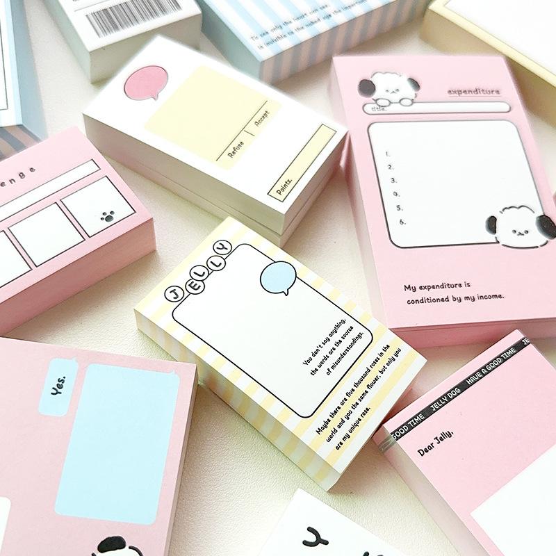 100 Sheets/pc Cartoon Memo Pad Sticky Note To Do List Check List Planner Notepad for Staff Students Stationery Journaling