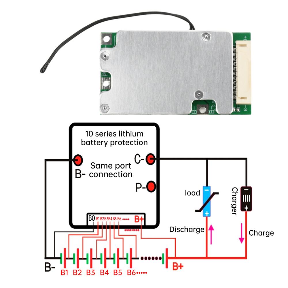 10S 36V 30A Same Port Split Port with Equalization Li-ion Protection Board Battery Protection Board for Electric Vehicle BMS