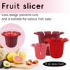 Non Slip Grip Fruit Slicer Cup Lace Design Lemon Slice Holder  for Meat Tomato Potato Lemon