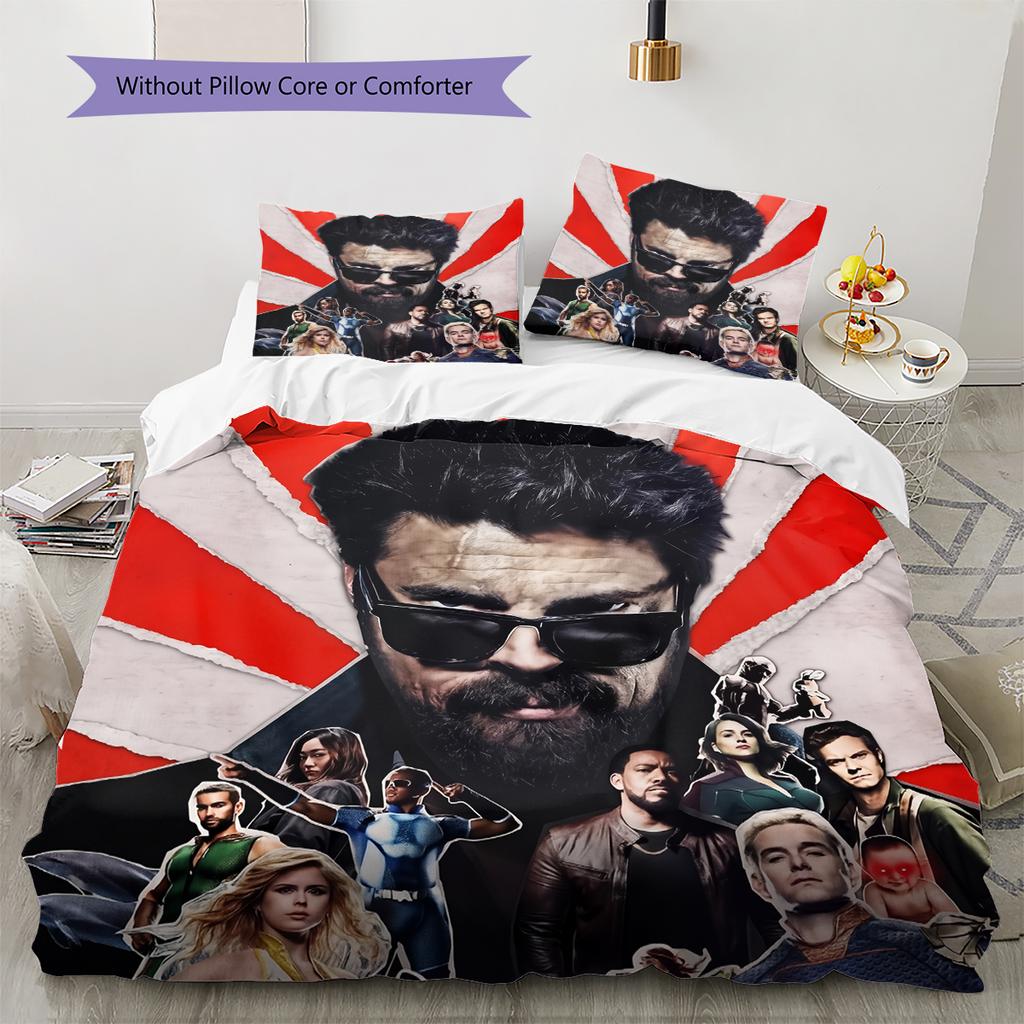 Постельное белье с рисунком «Мальчики» Домашний декор Подарок на день рождения (1 пододеяльник + 2 наволочки, без наполнителя)