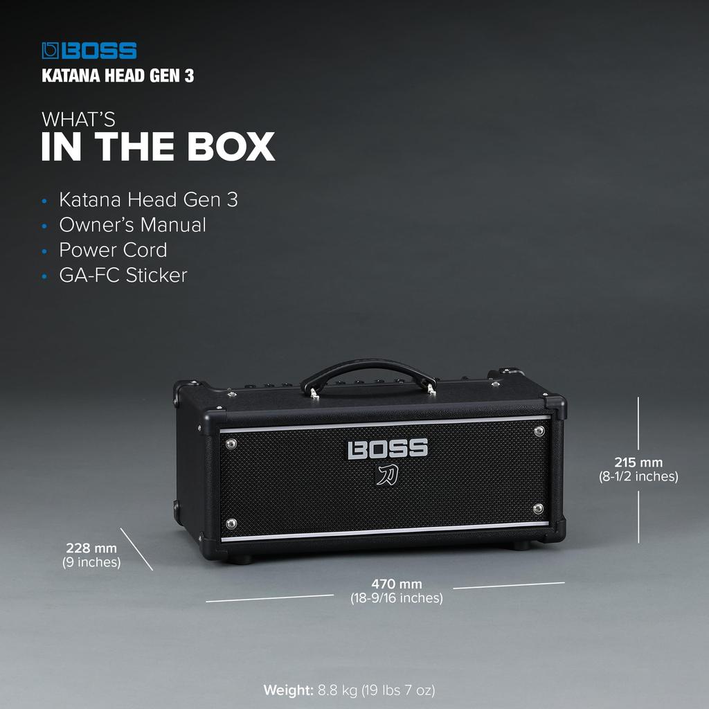 BOSS Гитарный усилитель GEN 3 Head 3-го поколения 100 Вт с 5-дюймовым динамиком KATANA-HEAD Multi-Function