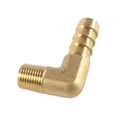 Отвод 90 градусов 1/8" 1/4" 3/8" 1/2" 3/4" NPT Наружная резьба 3/16-3/4 дюйма Штуцер для шланга Латунный фитинг для трубы Переходник Соединитель Вода Газ Нефть
