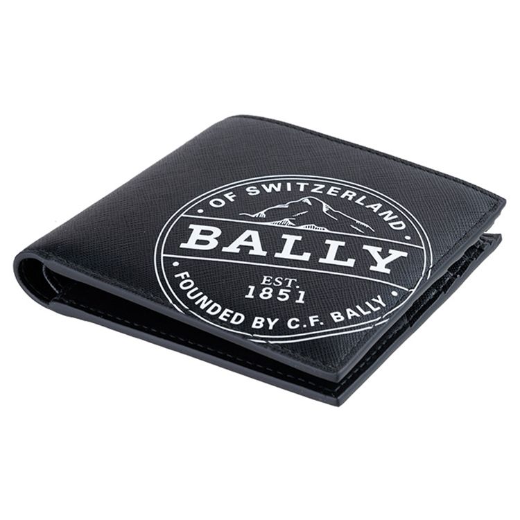 Bally Классический Кошелек из Канваса с Логотипом Держатель для Визиток Кошелек для Мелочи Мужской Кошелек Черный 6237366