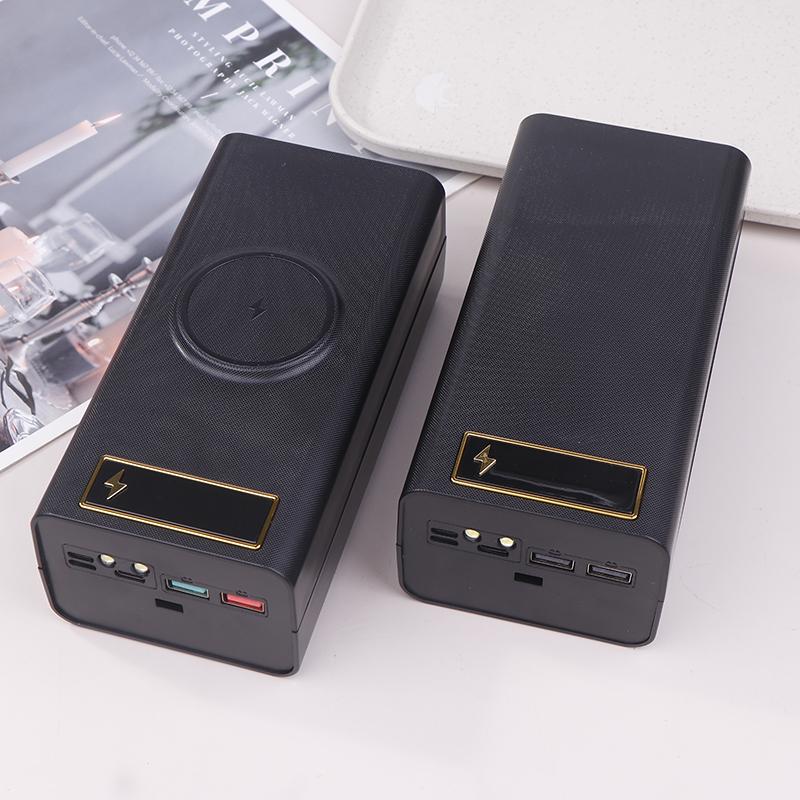 D21 21X18650 Корпус для аккумуляторов Пайка не требуется Корпус Power Bank Pd Со светом Зарядный бокс для аккумуляторов 18650 Съемный Портативный DIY Корпус