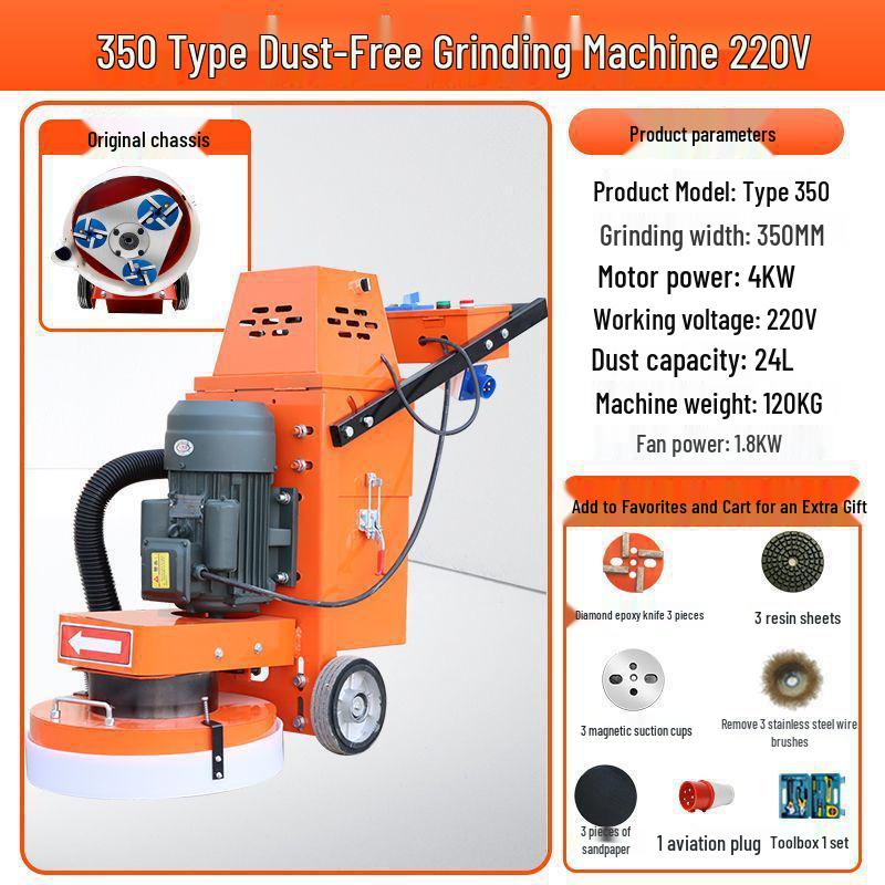 Shanghai Dust-Free Epoxy Floor Grinder: Concrete, Cement, Pavement, Paint Stripper, Terrazzo Polisher