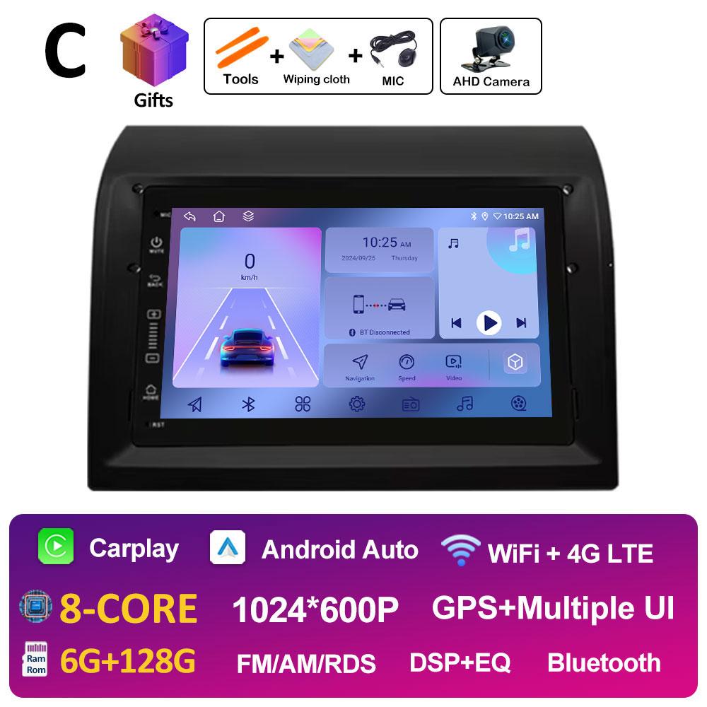 7-дюймовый Android Автомагнитола Видео Мультимедийный Плеер Для Fiat Ducato 2006 2007 2008 2009 - 2016 Беспроводной Carplay Bluetooth Головное Устройство