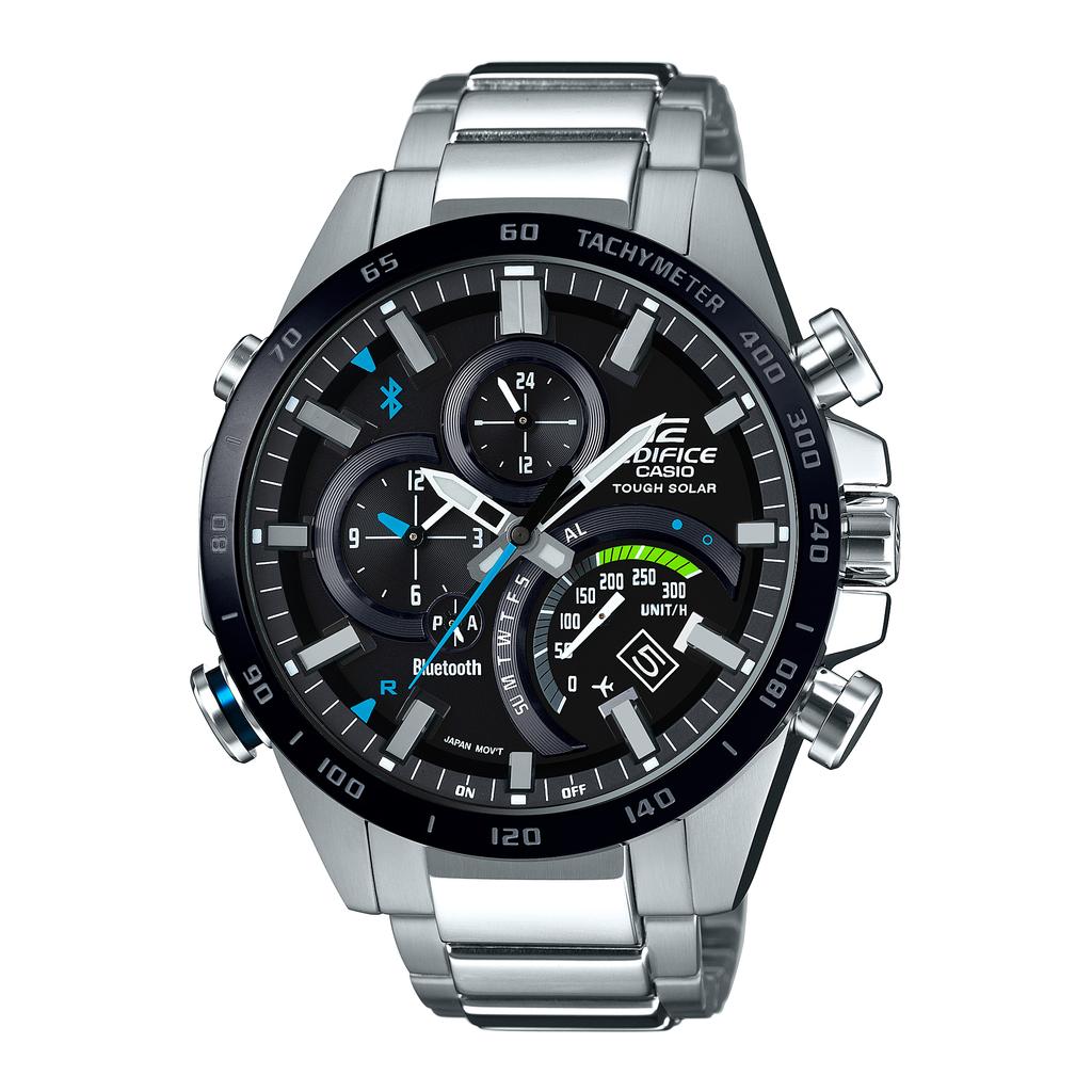 Casio Мужские аналоговые кварцевые часы с будильником, водонепроницаемые до 100 м EQB-501XYDB-1A