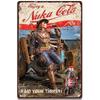 Nuka Cola Drink Posters Game Metal Sign Retro Tin Sign Plaque Metal Vintage Wall Decor for Bar Pub Club Man Cave Decoration