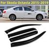 For Skoda Octavia 2015 2016 2017 2018  Car Window Visor Sun Rain Deflector Guard Awnings Shelter Trim Exterior Accessories