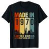 Unisex Made In 1970 Birthday Gifts 54 Year Old 54th Bday Present T Shirt Unisex Printed T-shirt Fashion Short Sleeve Anniversary Tee Tops