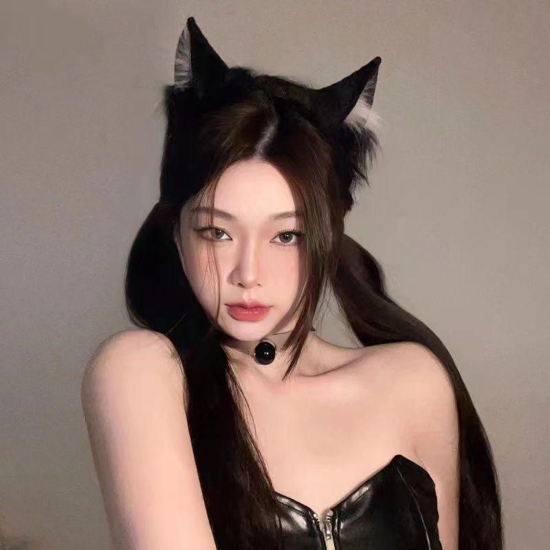 Ушки кошки Нэкомими Кошка Косплей 3D Плюшевая Ободок Лолита