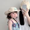 Летняя детская шляпа-рыбак с вышивкой в виде банта в корейском стиле для девочек
