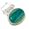 Подвеска из серебра 925 пробы с зеленым кружевным агатом, 1,42 дюйма, g9D53