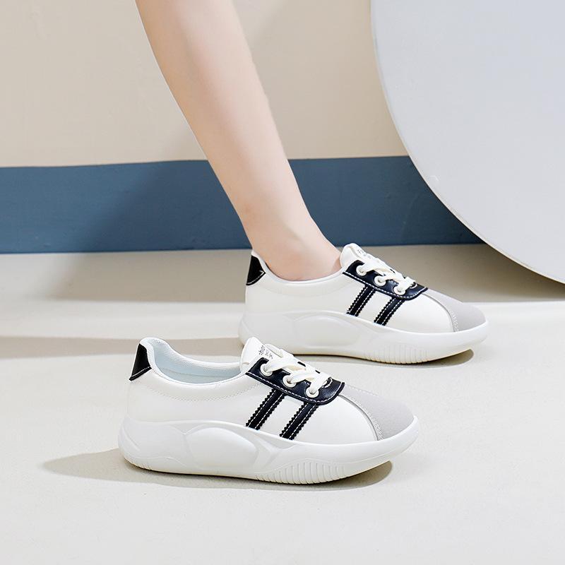 Осенние новинки, дышащие белые туфли, женские повседневные туфли на платформе, туфли на платформе