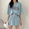 Женские комплекты из футболки и шорт Summer rNew Комплекты из двух предметов BPrint Классические женские спортивные костюмы оверсайз