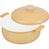 24cm Deep Pot for Induction and Gas Lightweight Ceramic RB-3655, 4-5 People, Orange, Compatible, Double-Handled Pot,
