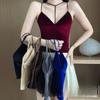 Autumn and Winter Sexy Hanging Neck with Chest Women Gather Fold Beautiful Back Halter Vest Bottom To Wear Underwear Wrap Chest Top