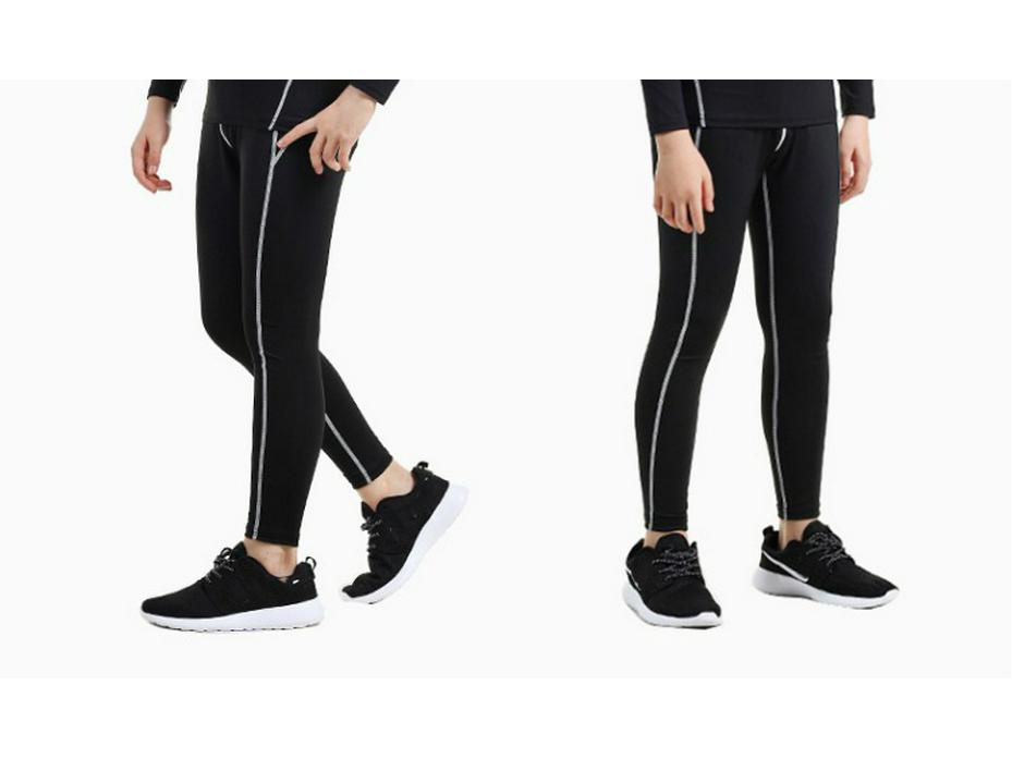 Комплект мужских быстросохнущих леггинсов для бега и базового слоя для фитнеса на осень/зиму