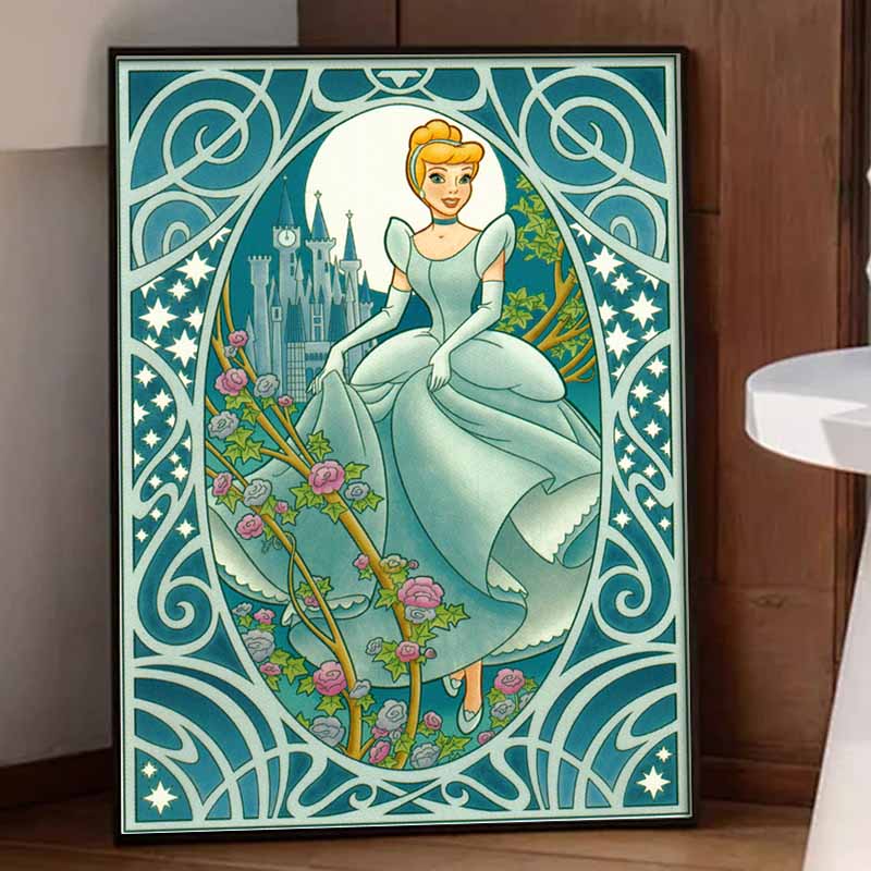 Disney Diamond Painting 5D Handmade DIY Cinderella Diamond Stickers Home Room Decorations Gifts for Her