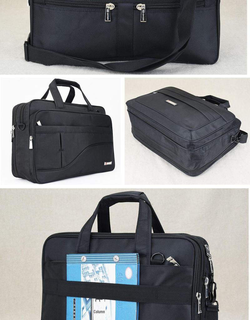 Мужской холщовый деловой портфель большой вместимости для ноутбука и документов — дорожная сумка-мессенджер.