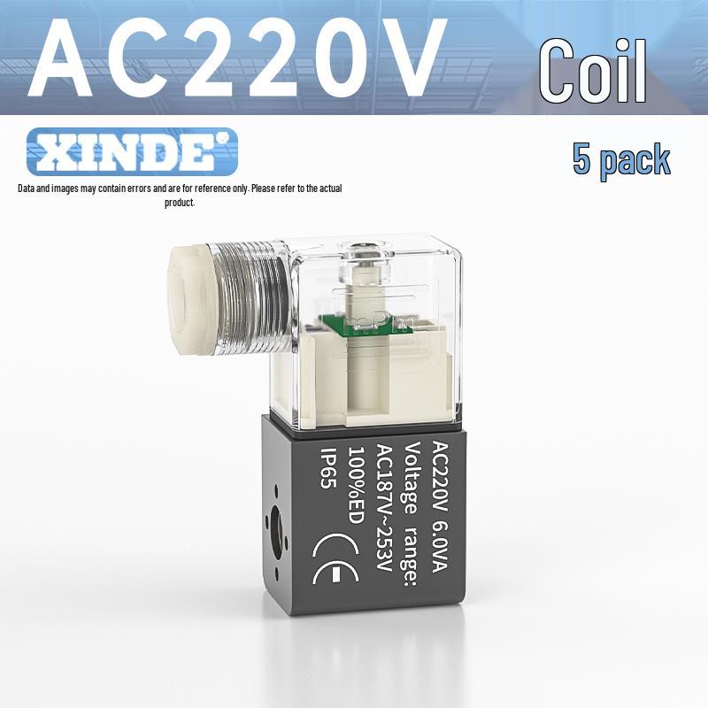 Пятилинейный двухпозиционный соленоидный клапан 4V210-08, DC24V/AC220V, Совместим с AIRTAC