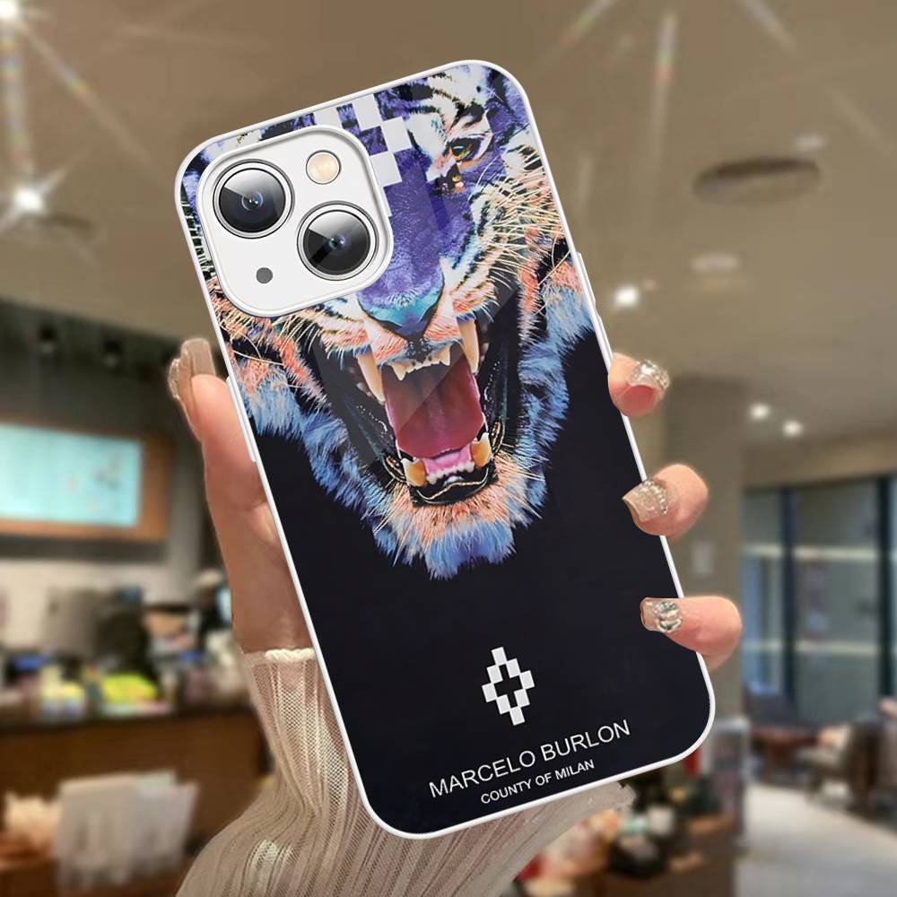 M-MARCELO B-BURLON Для IPhone 14 13 12 Mini 11 Pro XS Max X XR 14 Plus Закаленное Стекло Чехол