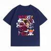 One Piece Luffy Gear 4 Bounce Unisex Print Tshirt Casual Short Sleeve Cotton Anime Streetwear Unisexs Tshirt